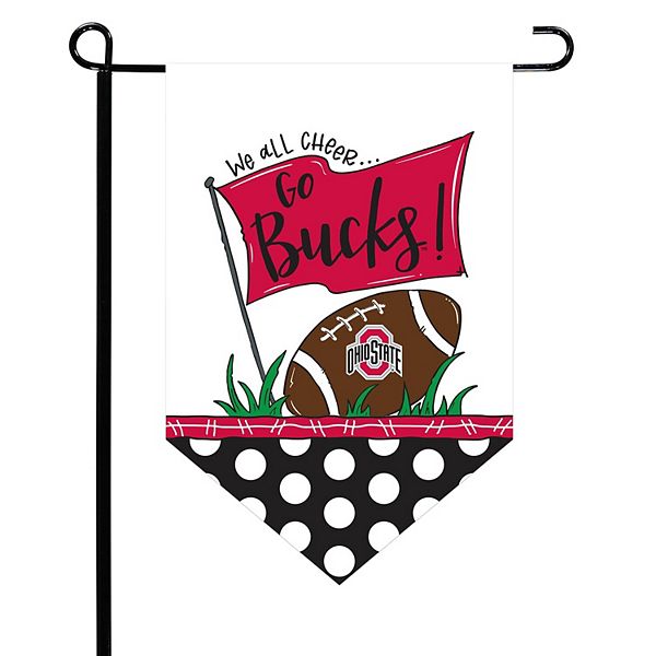 Ohio State Buckeyes Pointed Garden Flag