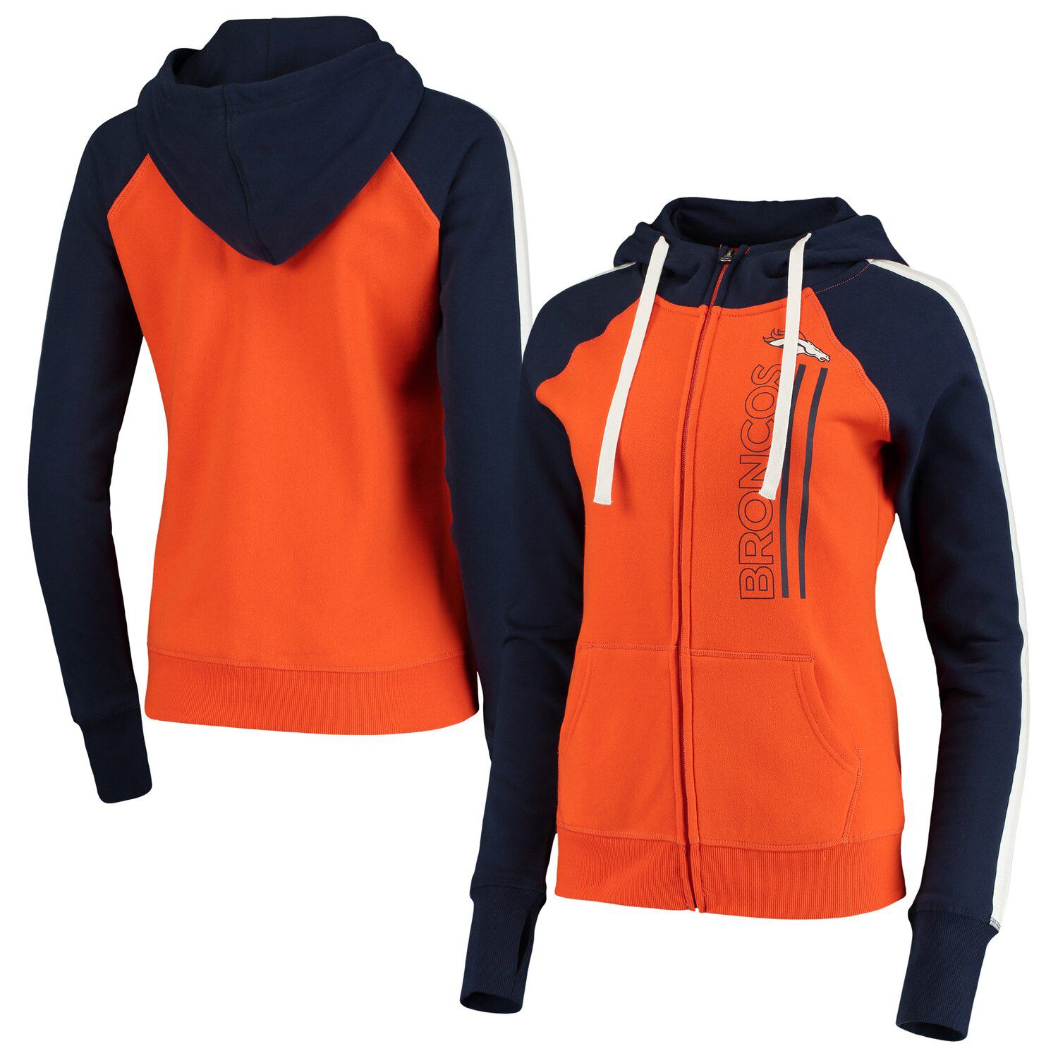 denver broncos zipper hoodie