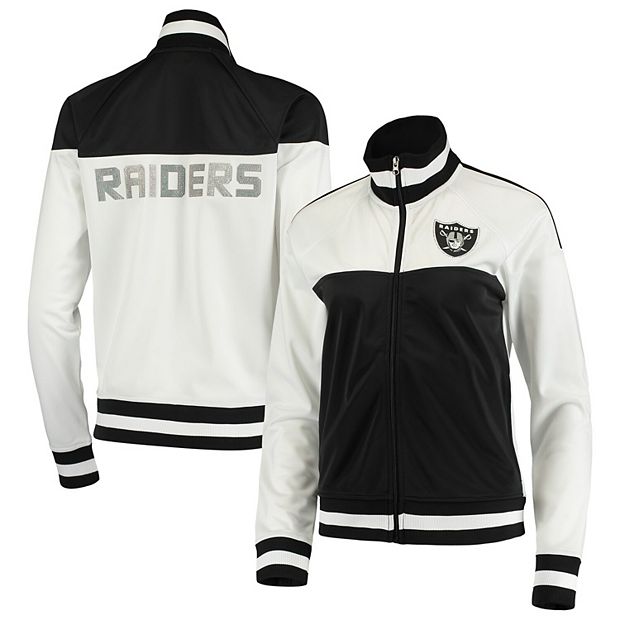 Women's G-III 4Her by Carl Banks White/Black Oakland Raiders Face