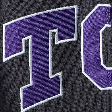 Youth Charcoal TCU Horned Frogs Applique Arch & Logo Full-Zip Hoodie