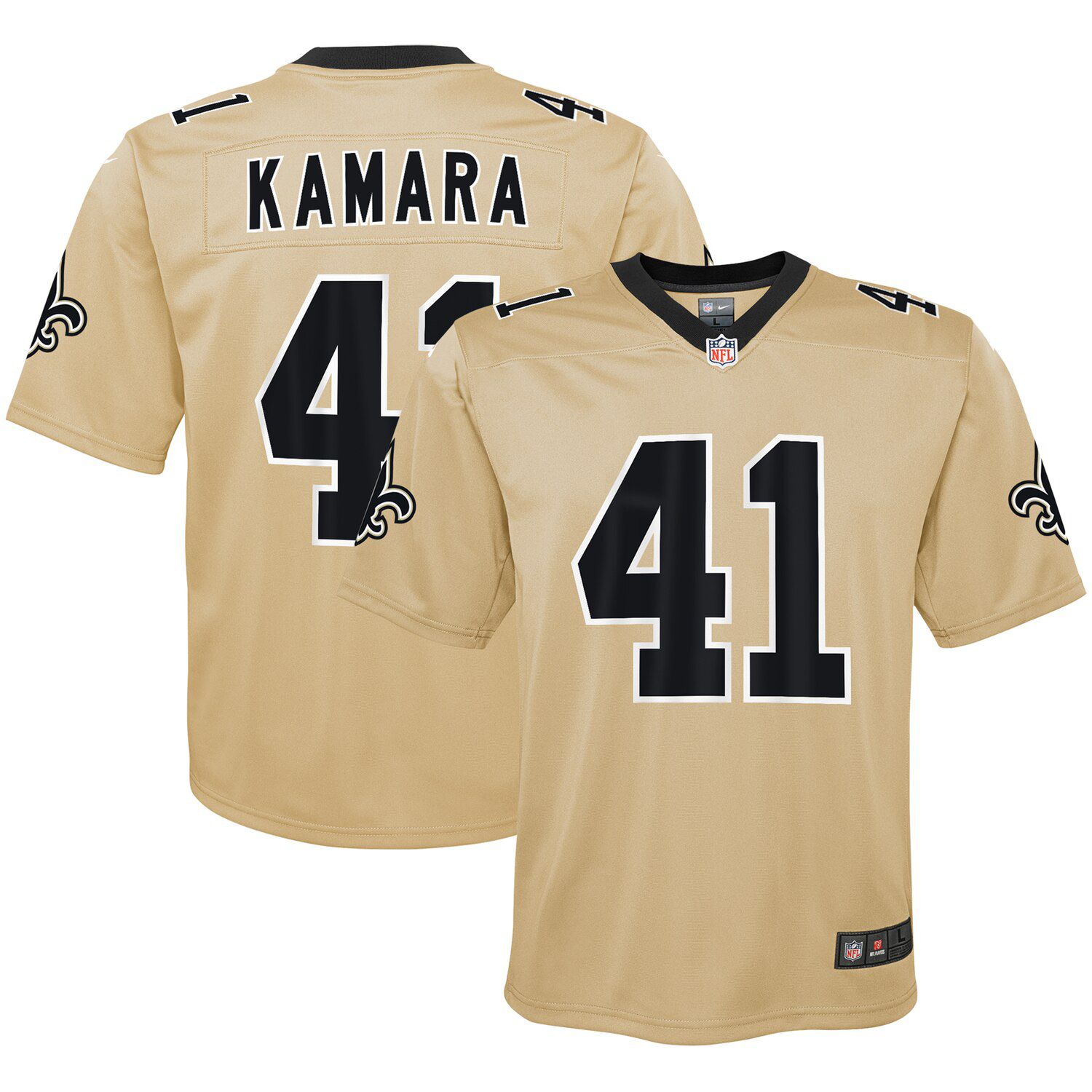 Alvin Kamara Gold New Orleans Saints 