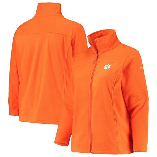 Women's Columbia Orange Clemson Tigers Plus Size Give & Go II Fleece  Full-Zip Jacket