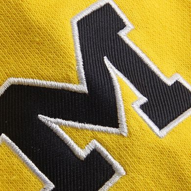 Women's Stadium Athletic Gold Michigan Wolverines Arched Name Full-Zip Hoodie