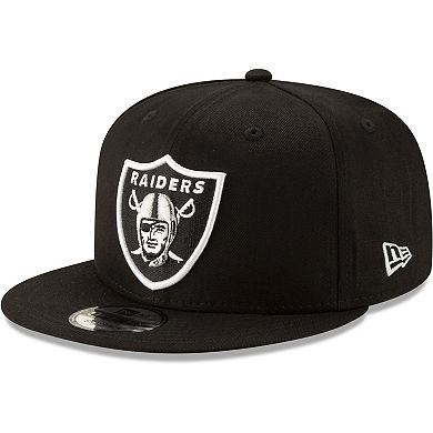 Men's New Era Black Oakland Raiders Basic 9FIFTY Adjustable Snapback Hat