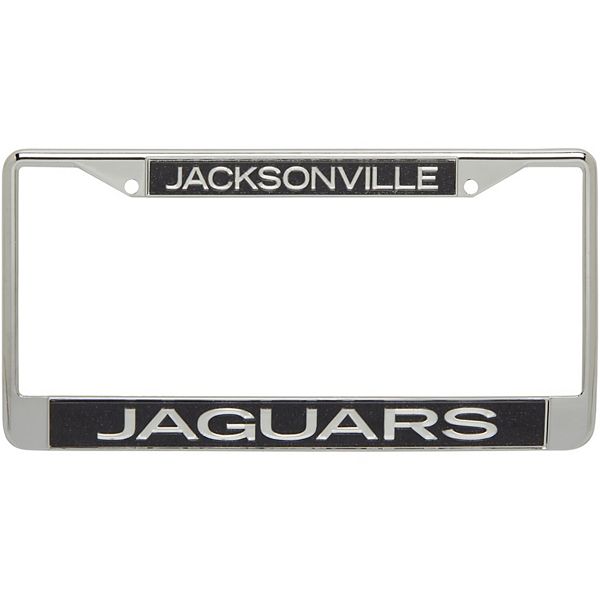 Jacksonville Jaguars Glitter Basic License Plate Frame - Black