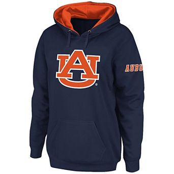 Women's Stadium Athletic Navy Auburn Tigers Big Logo Pullover Hoodie