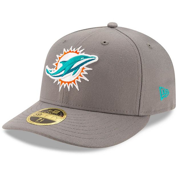 Men's New Era Miami Dolphins White on White Low Profile 59FIFTY Fitted Hat