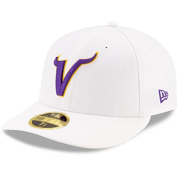 Men's New Era White Minnesota Vikings Historic Omaha Low Profile 59FIFTY  Fitted Hat