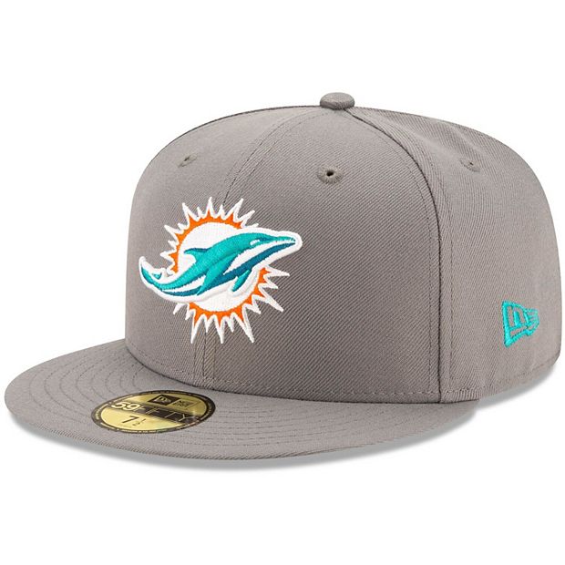 Men's New Era Graphite Miami Dolphins Storm 59FIFTY Fitted Hat