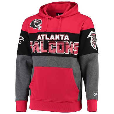 Men's G-III Sports by Carl Banks Red/Charcoal Atlanta Falcons Extreme Special Team Pullover Hoodie