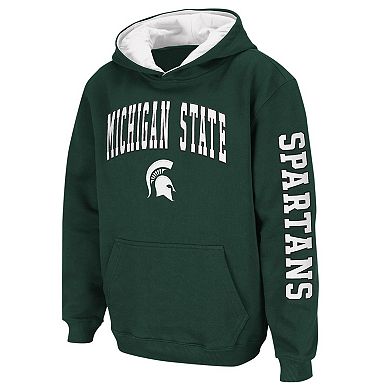 Youth Colosseum Green Michigan State Spartans 2-Hit Team Pullover Hoodie