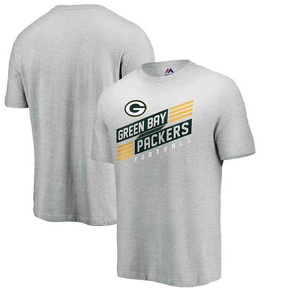 Men's Majestic Heathered Gray Green Bay Packers Showtime Winning Strategy  Tri-Blend T-Shirt