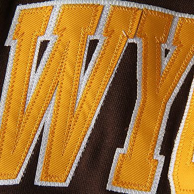 Women's Stadium Athletic Brown Wyoming Cowboys Arched Name Full-Zip Hoodie