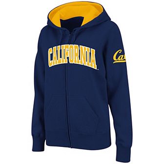 Women's Stadium Athletic Navy Cal Bears Arched Name Full-Zip Hoodie
