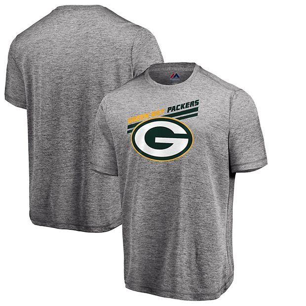 Men's Majestic Heathered Gray Green Bay Packers Showtime Pro Grade T-Shirt