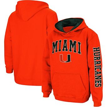 Youth Colosseum Orange Miami Hurricanes 2-Hit Team Pullover Hoodie