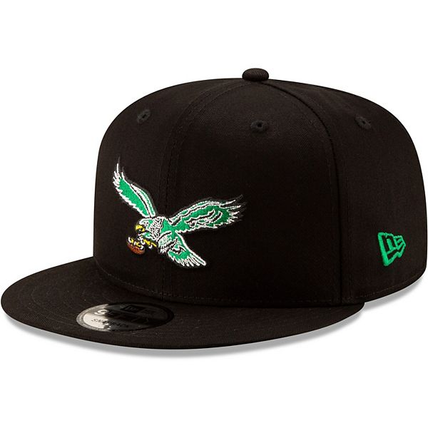 Men's New Era Black Philadelphia Eagles Throwback 9FIFTY Adjustable