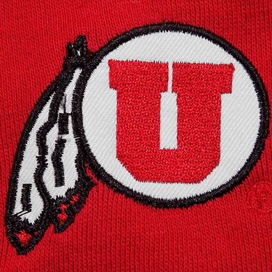 Women's Stadium Athletic Red Utah Utes Arched Name Full-Zip Hoodie