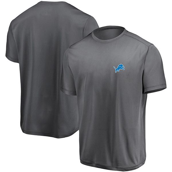 Men's Majestic Gray Detroit Lions Showtime Logo T-Shirt