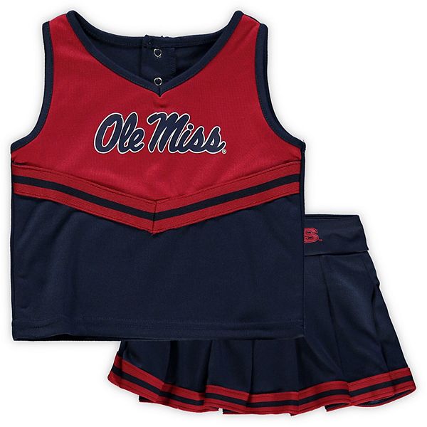 Girls Toddler Colosseum Navy Ole Miss Rebels Pinky Cheer Dress