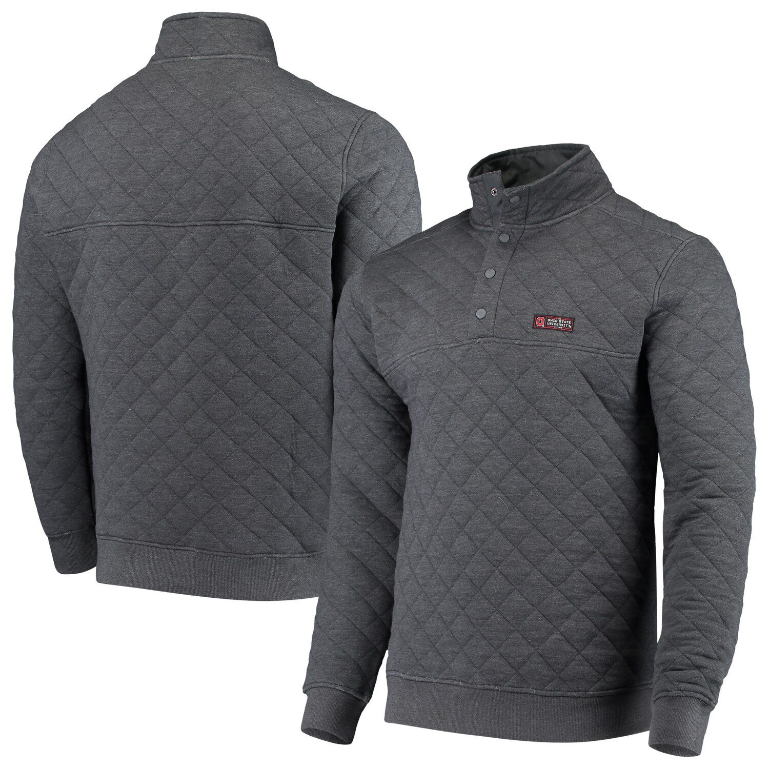 mens quilted quarter zip pullover