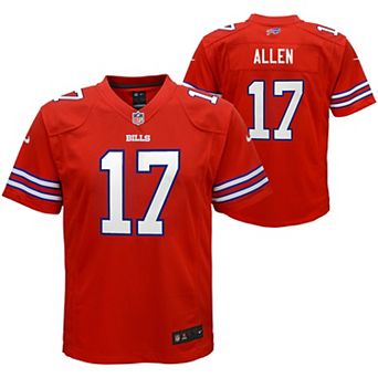 Youth Nike Josh Allen Red Buffalo Bills Color Rush Player Game Jersey