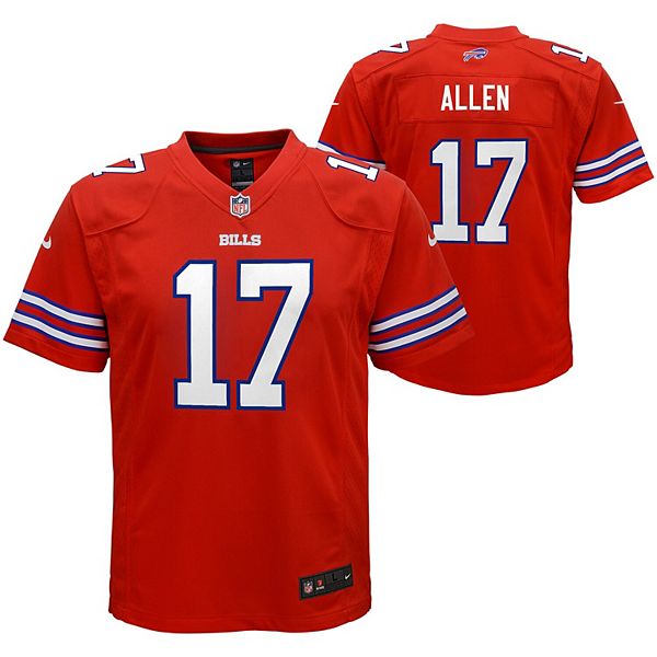 Youth Nike Josh Allen Red Buffalo Bills Color Rush Player Game Jersey