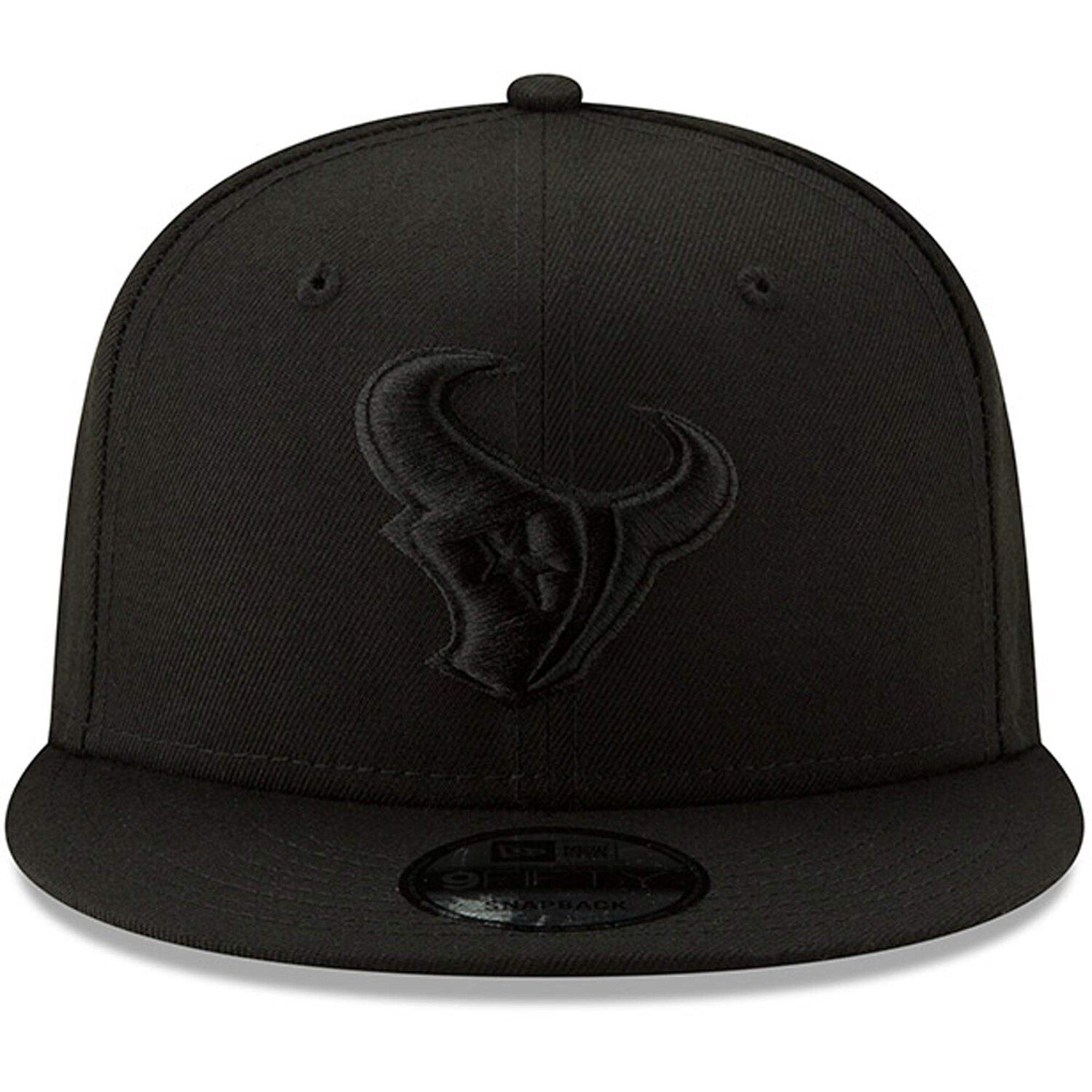 Men's New Era Black Houston Texans Black On Black 9FIFTY Adjustable Hat