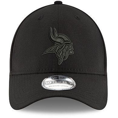 Men's New Era Black Minnesota Vikings Logo 39THIRTY Flex Hat