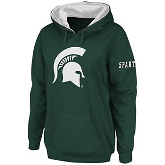 Women's Stadium Athletic Green Michigan State Spartans Big Logo Pullover Hoodie