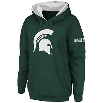Women's Stadium Athletic Green Michigan State Spartans Big Logo Pullover Hoodie