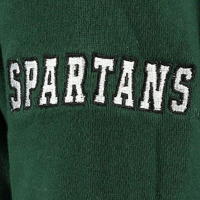 Women's Stadium Athletic Green Michigan State Spartans Big Logo Pullover Hoodie