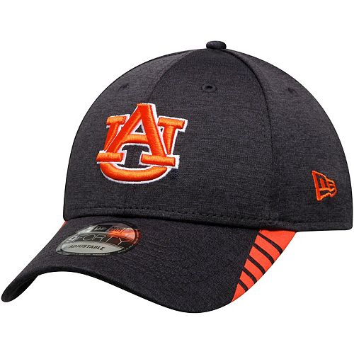 Men's New Era Navy Auburn Tigers Visor Trim 9FORTY Adjustable Hat