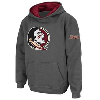 Youth Stadium Athletic Charcoal Florida State Seminoles Big Logo Pullover Hoodie