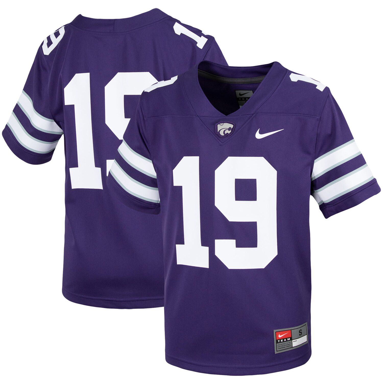 Youth Nike #19 Purple Kansas State 