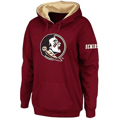 Women's Stadium Athletic Garnet Florida State Seminoles Big Logo Pullover Hoodie