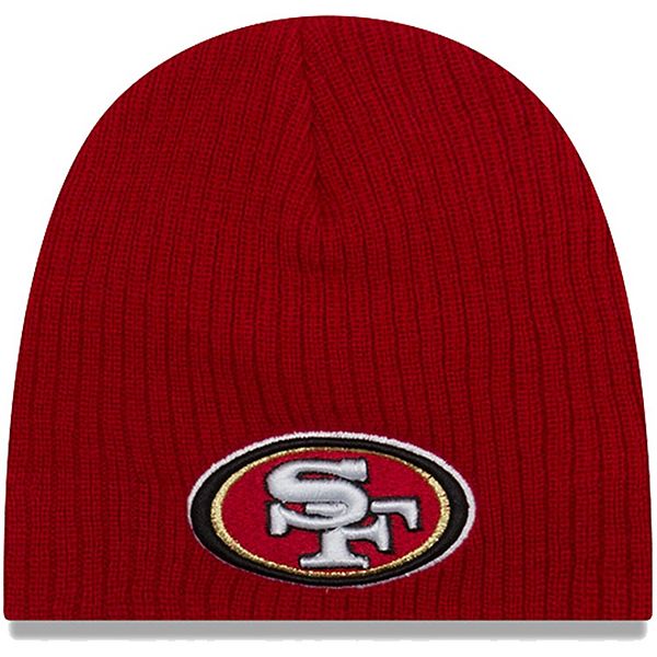 Infant New Era Scarlet San Francisco 49ers Mini Fan Knit Beanie