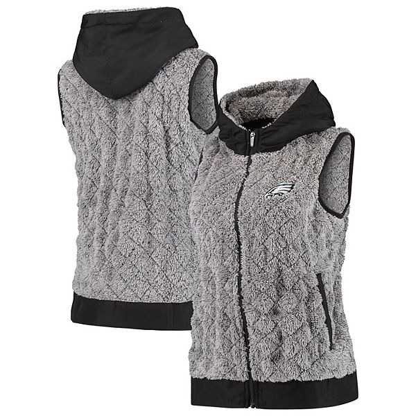 Philadelphia Eagles Antigua Course Full-Zip Vest - Heathered Gray