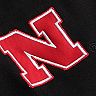 Women's Stadium Athletic Black Nebraska Huskers Arched Name Full-Zip Hoodie
