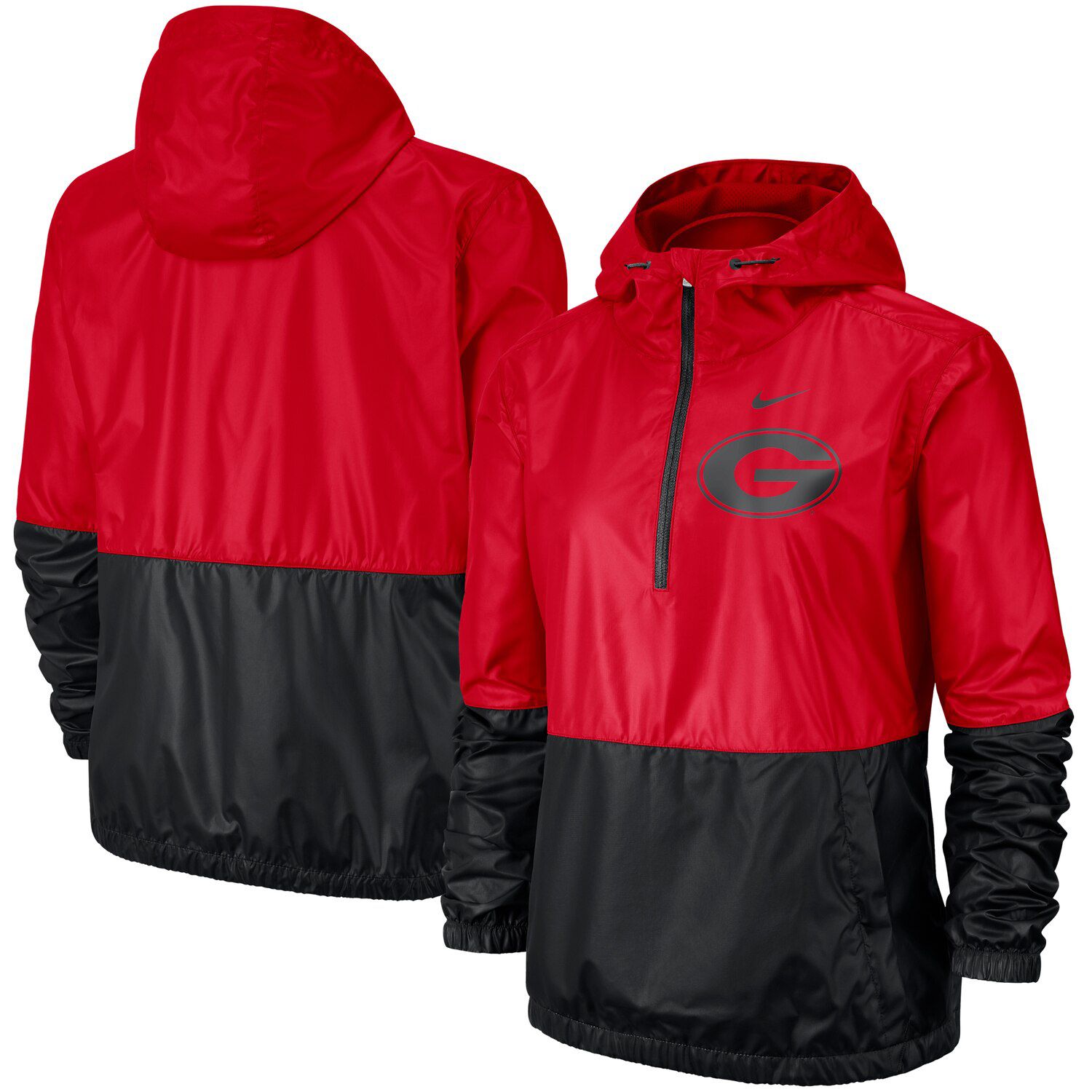 red nike pullover windbreaker