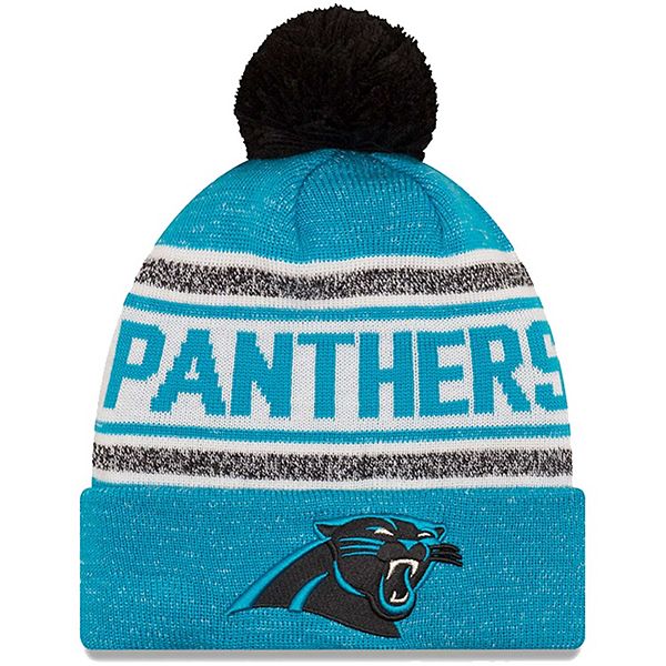 Carolina Panthers New Era Women's Toasty Cuffed Knit Hat with Pom - Blue