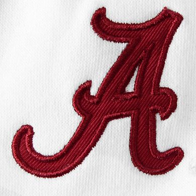 Women's Stadium Athletic White Alabama Crimson Tide Arched Name Full-Zip Hoodie