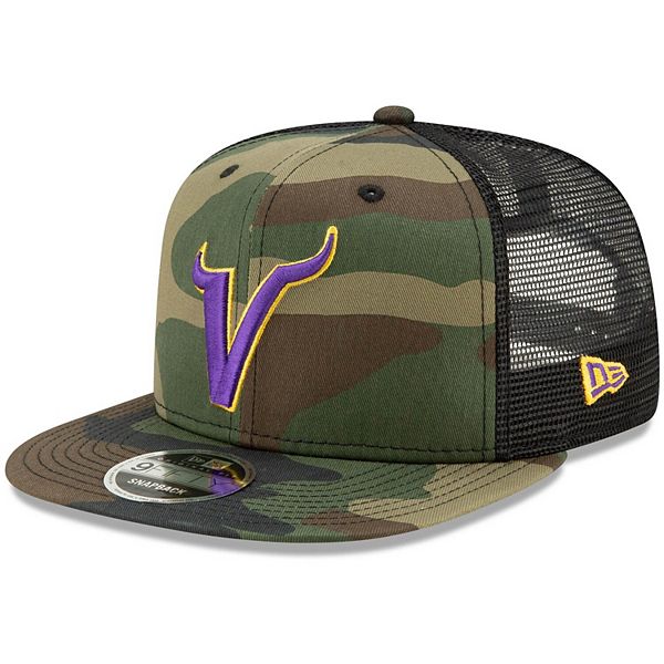 Minnesota Vikings New Era Woodland 59FIFTY Fitted Hat - Camo