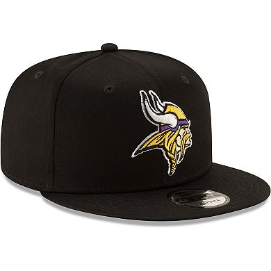 Men's New Era Black Minnesota Vikings Basic 9FIFTY Adjustable Snapback Hat