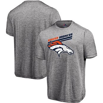 Men's Majestic Gray Denver Broncos Showtime Pro Grade Cool Base T-Shirt