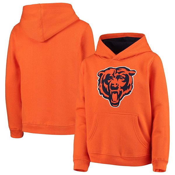 Youth Orange Chicago Bears Fan Gear Prime Pullover Hoodie