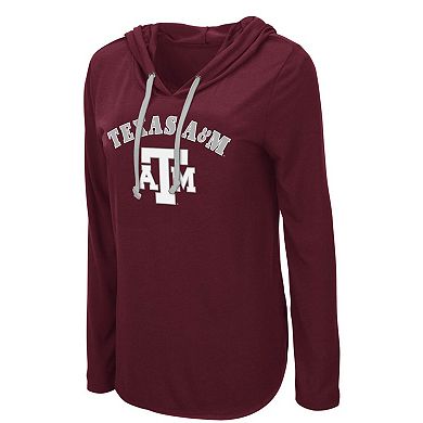 Women's Colosseum Maroon Texas A&M Aggies My Lover Lightweight Hooded Long Sleeve T-Shirt