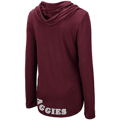 Women's Colosseum Maroon Texas A&M Aggies My Lover Lightweight Hooded Long Sleeve T-Shirt