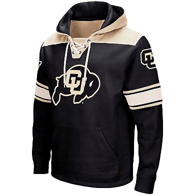 Men's Colosseum Black Colorado Buffaloes 2.0 Lace-Up Pullover Hoodie
