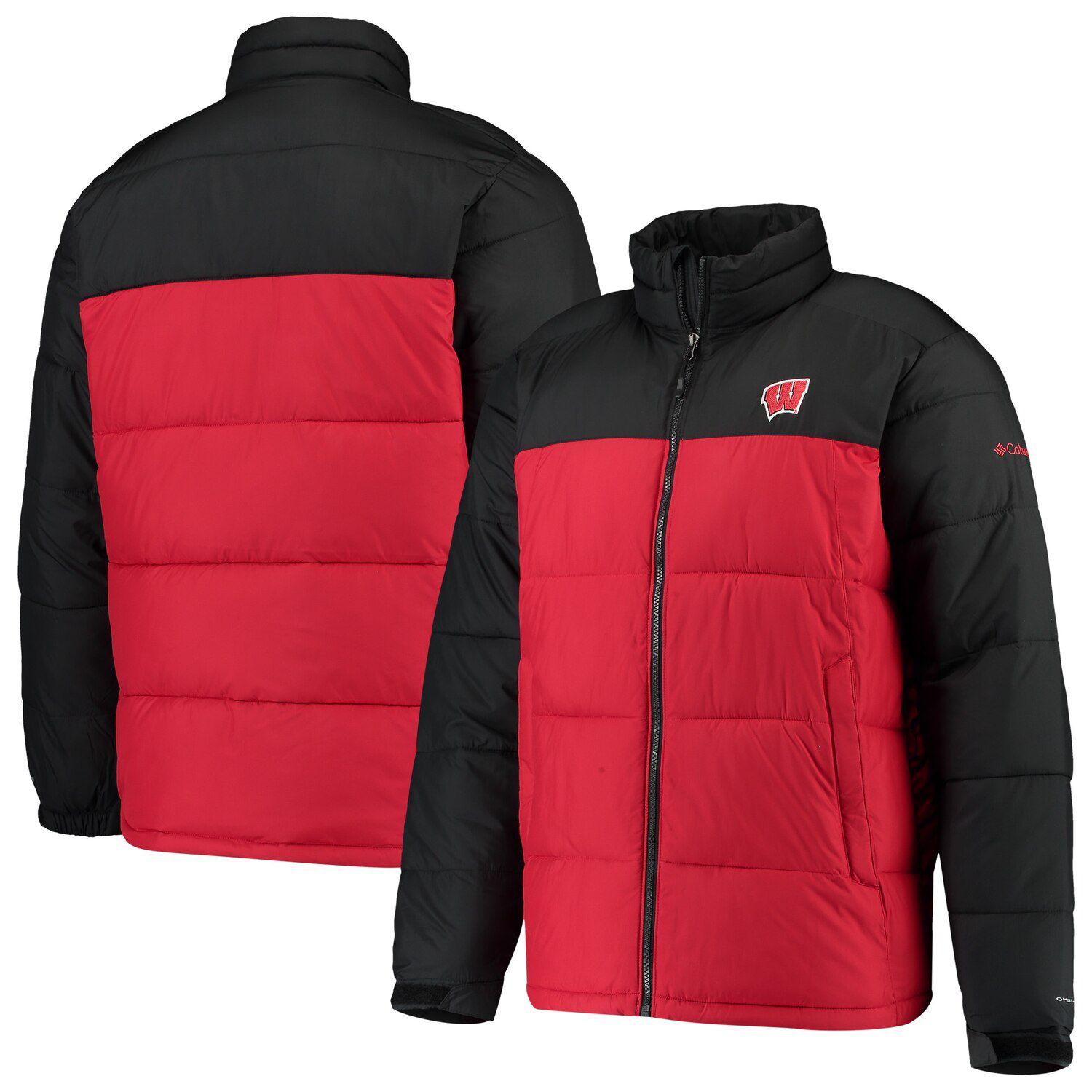 columbia omni heat red jacket